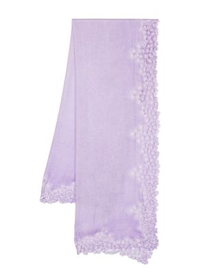 Faliero Sarti silk-modal scarf - Purple
