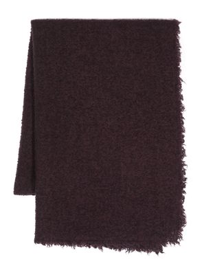 Faliero Sarti textured-finish frayed-edge scarf - Purple