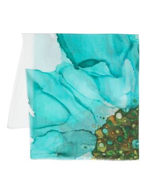 Faliero Sarti Tiffany watercolour floral-print scarf - Blue