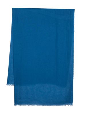 Faliero Sarti Tobia frayed-hem scarf - Blue
