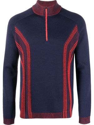 Falke half-zip high-neck sweater - Blue