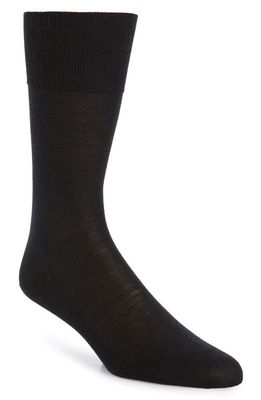 Falke No. 6 Merino Wool Blend Dress Socks in Black