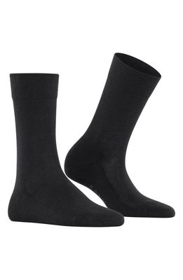 Falke Sensitive London Cotton Blend Socks in Black