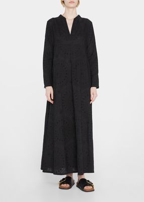 Falling Stars New Cappa Embroidered Eyelet Caftan