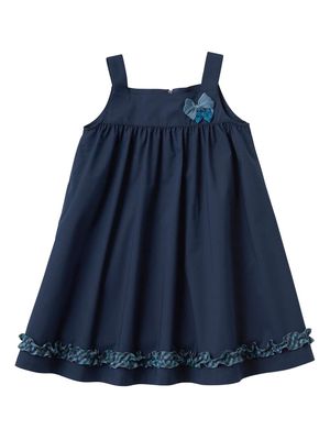 Familiar bow-detail sleeveless dress - Blue