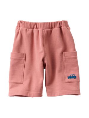 Familiar embroidered cotton shorts - Pink