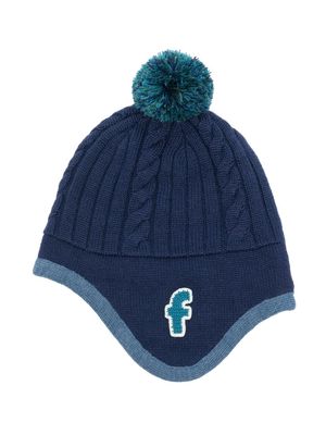 Familiar logo-patch beanie hat - Blue