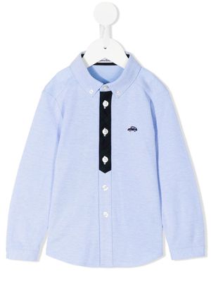Familiar long-sleeve polo shirt - Blue