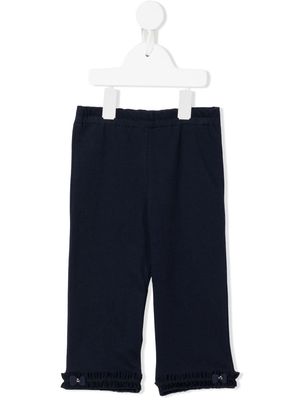 Familiar ruffle-trimmed trousers - Blue