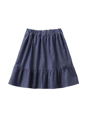 Familiar slip-on tiered skirt - Blue