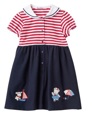 Familiar striped sailor dress - Blue