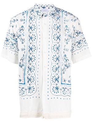 Family First baroque-print cotton shirt - White