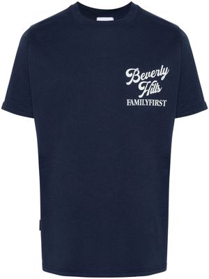 Family First Beverlly Hills-print cotton T-shirt - Blue