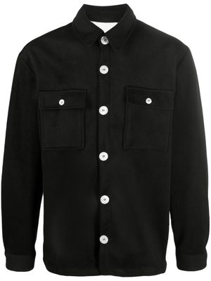 Family First button-up long-sleeve shirt - Black