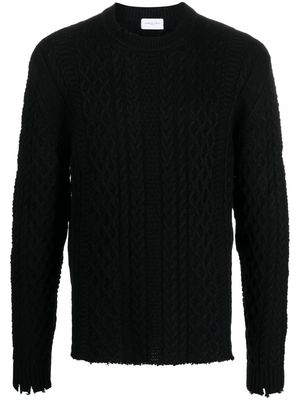 Family First cable-knit jumper - Black