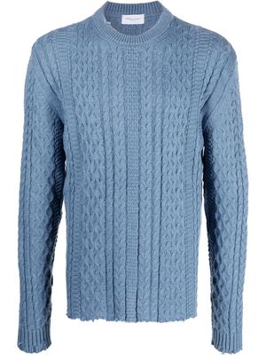 Family First cable-knit jumper - Blue
