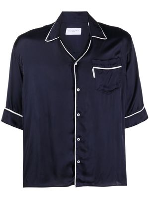 Family First camp-collar short sleeve shirt - Blue