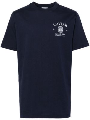 Family First Caviar-print cotton T-shirt - Blue