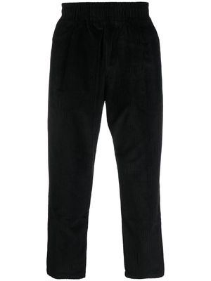 Family First cropped corduroy trousers - BLACK
