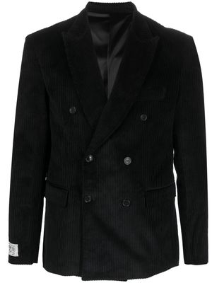 Family First double-breasted corduroy blazer - Black
