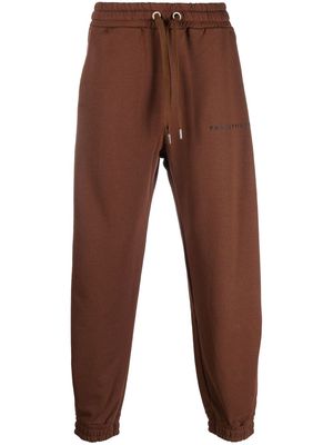 Family First drawstring cotton track pants - Brown