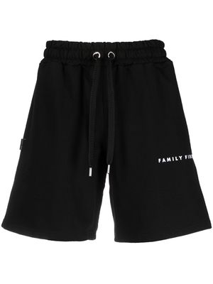 Family First drawstring-waist cotton shorts - Black