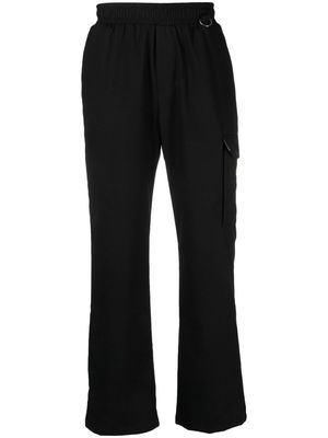 Family First elasticated-waist ring-detail trousers - Black