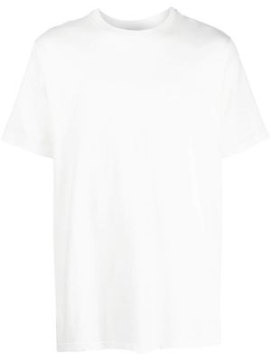Family First embossed-logo cotton T-shirt - White