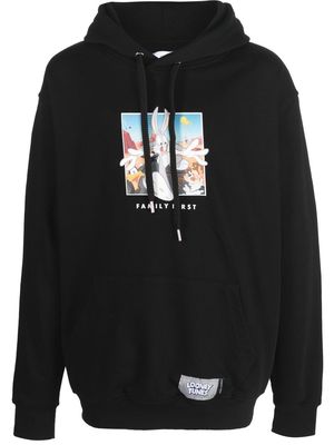Family First graphic-print hoodie - Black
