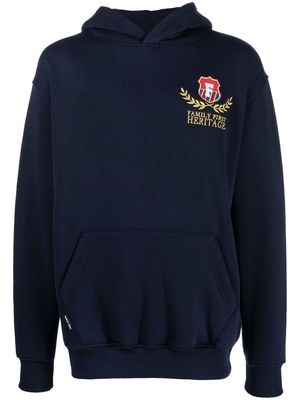 Family First Heritage logo-patch hoodie - Blue