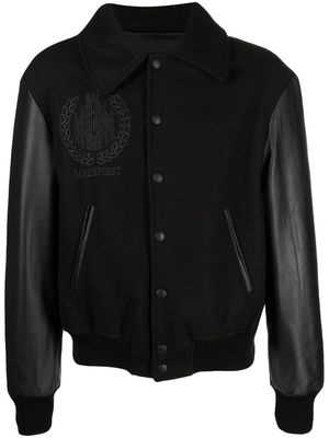 Family First logo-embroidered bomber jacket - Black