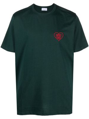 Family First logo-embroidered cotton T-shirt - Green