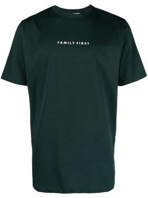 Family First logo-print cotton T-shirt - Green
