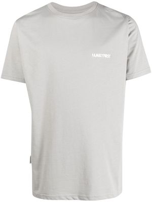 Family First logo-print cotton T-shirt - Grey