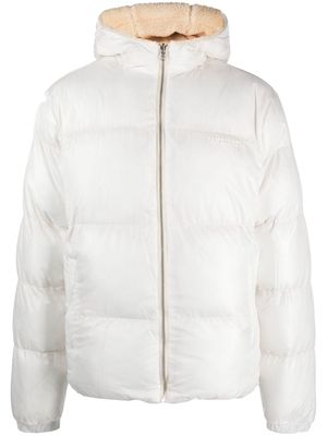 Family First logo-print reversible padded jacket - White