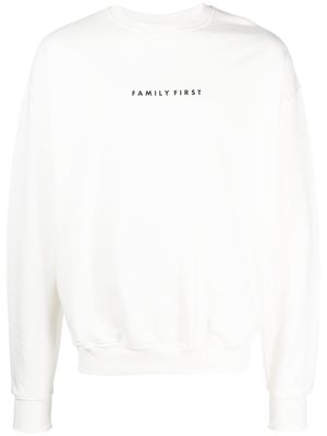 Family First logo-print sweatshirt - White