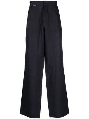 Family First logo-tag wide-leg trousers - Blue