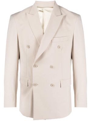 Family First long-sleeved double-breasted blazer - Neutrals