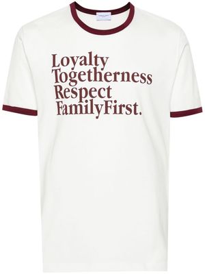 Family First LTRF slogan-print T-shirt - White