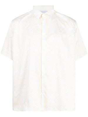 Family First monogram-print short-sleeve shirt - White