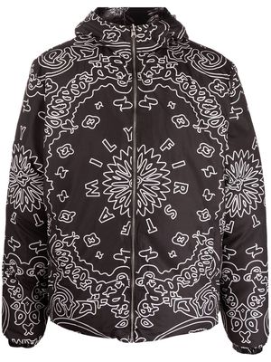 Family First paisley-print reversible padded jacket - Black
