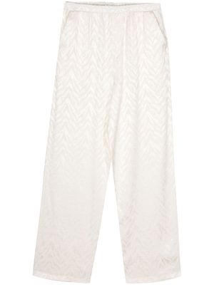 Family First patterned-jacquard straight-leg trousers - Neutrals