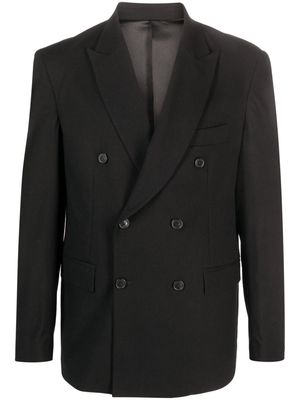 Family First pinstriped double-breasted blazer - Black