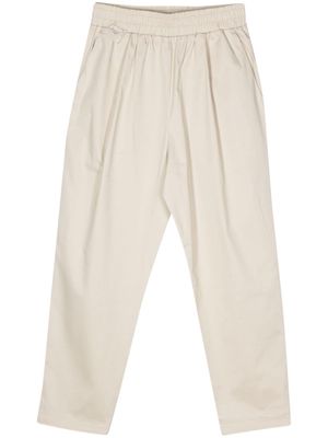 Family First pleat-detailing tapered trousers - Neutrals