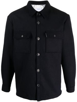 Family First pointed-collar button-up shirt jacket - Blue