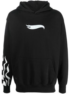 Family First Racing-print hoodie - Black