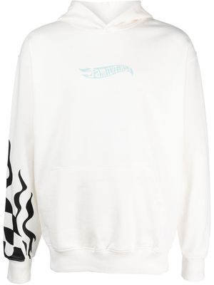 Family First Racing-print hoodie - White