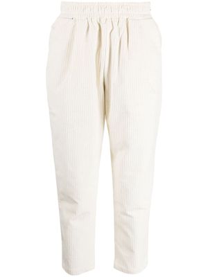 Family First ribbed tapered trousers - White