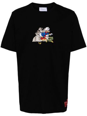 Family First Scrooge-print cotton T-shirt - Black