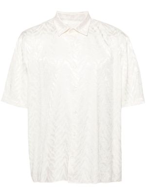 Family First short-sleeves brocade shirt - Neutrals